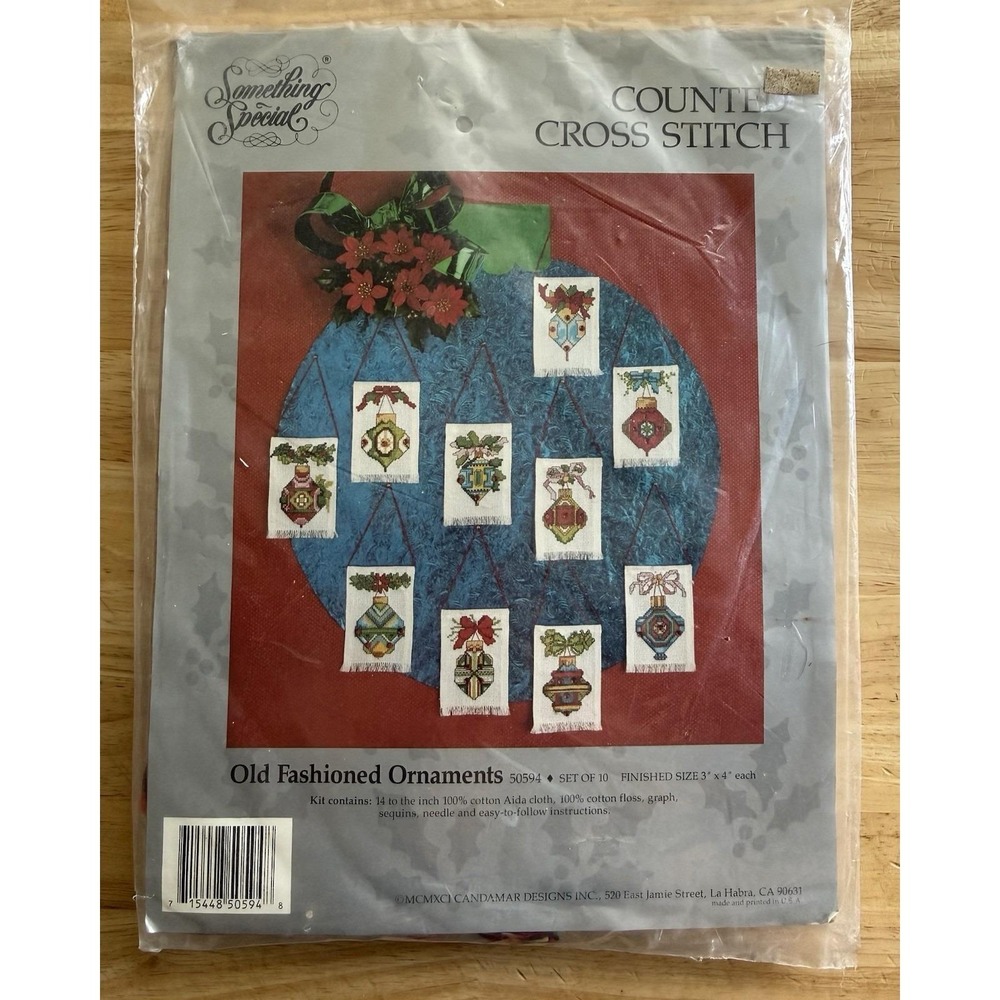 Something Special Old Fashioned Ornaments Cross Stitch Kit NOS Vintage